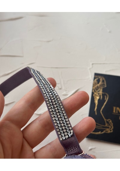 Jasmine Askıları Parlak Taşlı Hafif Destekli Dantelli Soft Cup İt Gül Kurusu