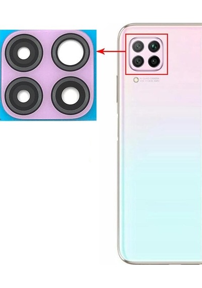 Huawei Uyumlu P40 Lite Kamera Camı Kamera Lensi Camı Jny-l21a Jny-l01a Jny-l21b Jny-l22a Jny-l02a Pembe