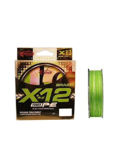 Captain X12 Power Pe İp Misina 0,16mm 150mt Green White - Standart