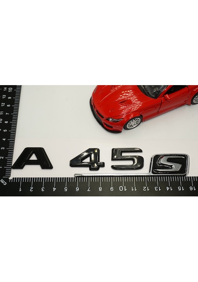 A 45 S Bagaj Parlak Siyah ABS 3M 3D Yazı Logo
