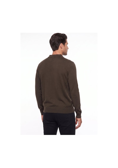 Fabrika Kahverengi Erkek Basic Kazak F5wm-kzk 2553 Haki Melanj