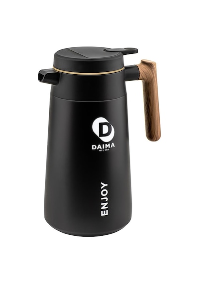 Daima Enjoy 1680 Ml 12 Saat Sıcak 24 Saat Soğuk Siyah Termos Siyah