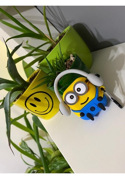 Apple Uyumlu iPhone Pro/pro2 Nesil  Koruyucu Bluetooth Kulaklık Kılıfı Minnions Figürlü Minions Airpods Pro/pro2 Nesil