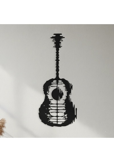 Klasik Gitar Metal Duvar Dekoru