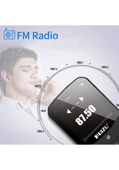 Ruizu X52 Mp3 Çalar Bluetooth 5.0 8gb Fm Radyo Pedometre Saat