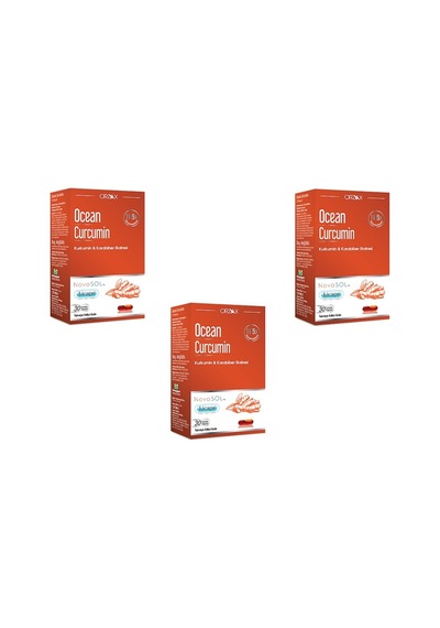 Ocean Curcumin Zerdeçal Karabiber Eki 30  Kapsül 3 Adet