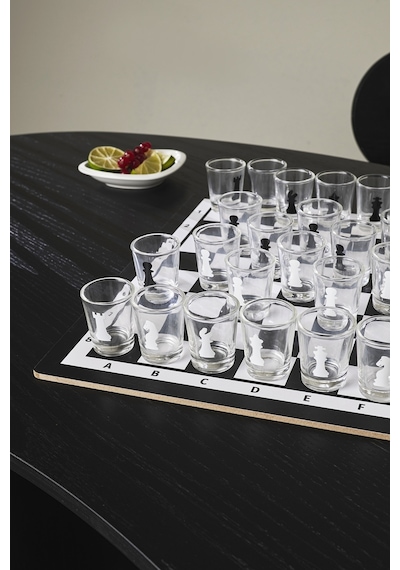 Karaca  King Shot Bardaklı Satranç Seti Şeffaf