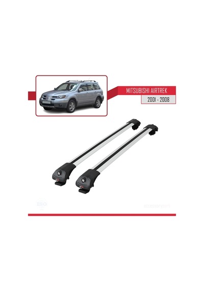 Mitsubishi Airtrek 2001-2008 Arası İle Uyumlu Ace-1 Ara Atkı Tavan Barı Gri