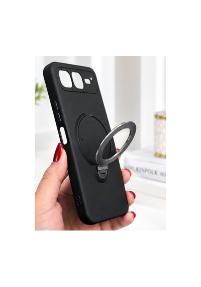 İnfinix Smart 10 Plus İle Uyumlu 360 Derece Dönebilen Kalın Metal Magsafe Halka Stantlı İçi Kadife Korumalı Ultra Lüx Premium Silikon Kılıf Siyah İnfinix Smart 10 Plus İle Uyumlu 360 Derece Dönebilen Kalın Metal Magsafe Halka Stantlı İçi Kadife Korumalı Ultra Lüx Premium Silikon Kılıf Siyah