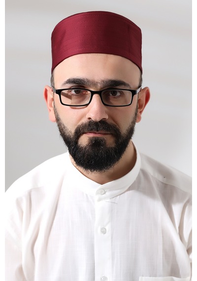 Bordo Kapitone Elif Vav Nakışlı Kalıp Namaz Takkesi Bordo