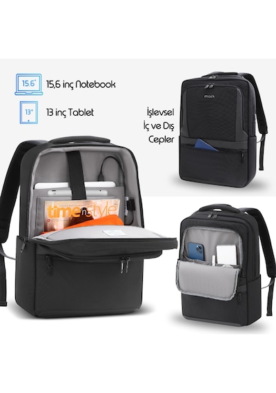 Mack MCE-1202 15.6" Office Pro-1 Eco Notebook Sırt Çantası Siyah