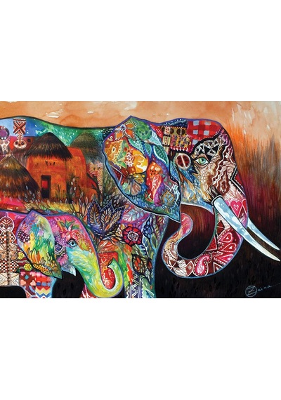 Ks Games African Patchwork 1000 Parça Puzzle