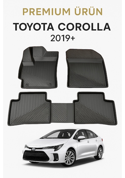 Toyota Corolla 2019+ Uyumlu 3d Oto Paspas Premium