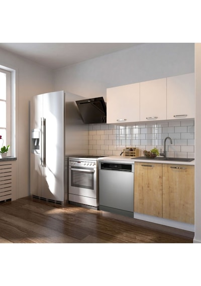 Kloss Hazır Mutfak Dolabı 140 Cm -beyaz Laminat Tezgah Dahil-bulaşık Makinesi Yeri Mevcut-mat Beyaz - Meşe Kloss Hazır Mutfak Dolabı 140 Cm -beyaz Laminat Tezgah Dahil-bulaşık Makinesi Yeri Mevcut-mat Beyaz - Meşe