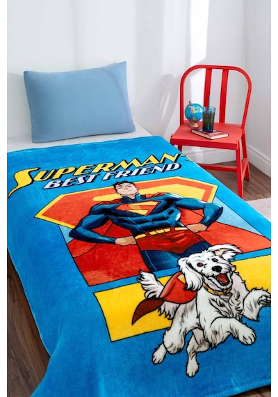 Özdilek Superman Friends Lisanslı Tek Kişilik Çocuk Battaniyesi 150x200 Cm Renksiz