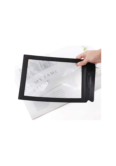 3X Büyüteç A4 Boyutu 30X19.5Cm Esnek Pvc Plastik Tam Sayfa Okuma