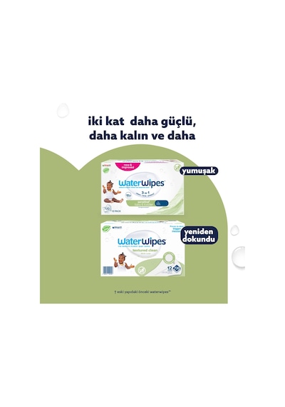Waterwipes Bio Küçük Çocuk Islak Mendil 12x60 Adet 720 Yaprak - Toddler 12'li Set