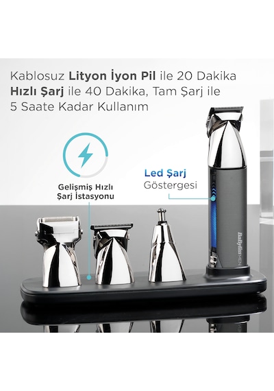 Babyliss MT996E Super X Metal 14 Başlıklı Lityum Yüz & Vücut Bakım Kiti