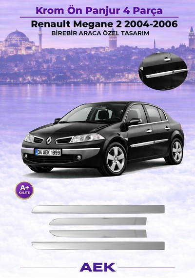 Renault Megane 2 Yan Kapı Çıtası 2004-2009 Paslanmaz Çelik