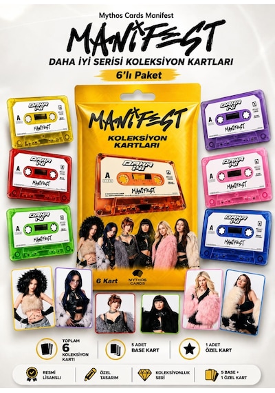 Mythos Cards Manifest Daha İyi Serisi Koleksiyon Kartları 6'lı Paket Resmi Lisanslı