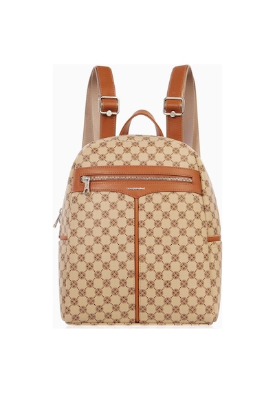 Cengiz Pakel Monogram Kullanışlı Kadın Sırt Çantası - 7368p - Vizon/taba Çok renkli