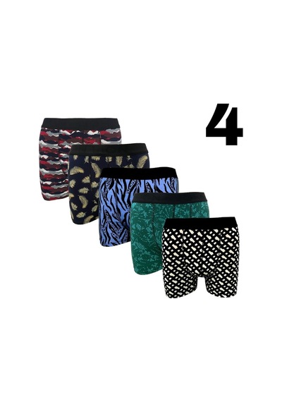 Laula Erkek Boxer Paketleri %95 Pamuk Premium Collection Çok Renkli