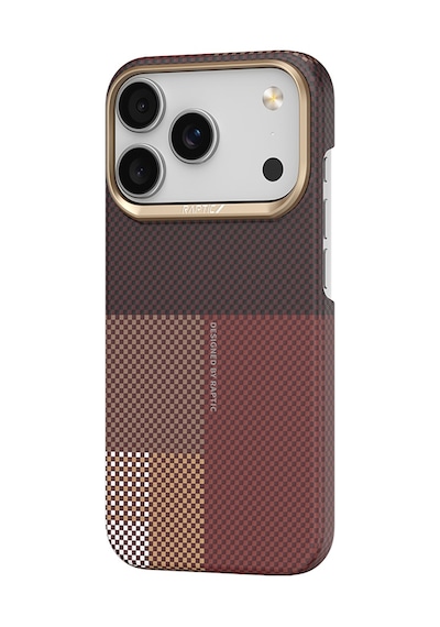 Apple Uyumlu iPhone 17 Pro Max Kılıf M-safe Şarjlı Raptic Aramid Skin Transform Serisi Kapak Kahverengi