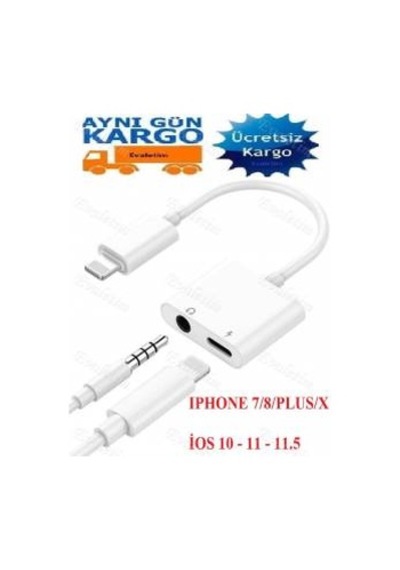 Apple Uyumlu iPhone 8 9 X Xr 11 Max Plus 4420P To 3.5Mm Kulaklık Şarj Çevirici