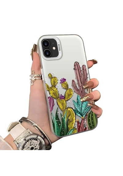 Apple 11 Uyumlu Desenli Anti Koruma Akrilik Telefon Kılıfı 8