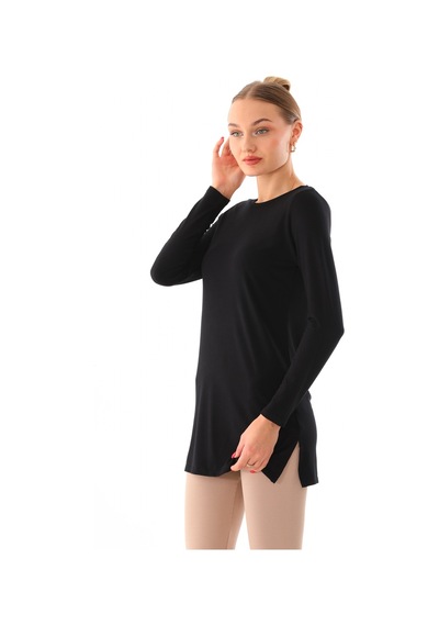 Penyebizden Kadın Viskon Full Likra Tunik-siyah-siyah Siyah