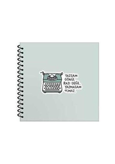 Hisli Şeyler 16x15 50yp Çizgili Spiralli Sert Kap. Stickerlı Defter Çok Renkli
