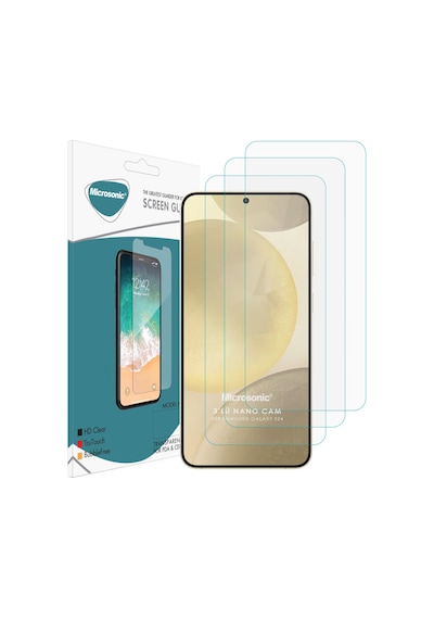 Microsonic Samsung Uyumlu Galaxy S25 Fe Screen Protector Nano Glass Cam Ekran Koruyucu 3 Lü Paket