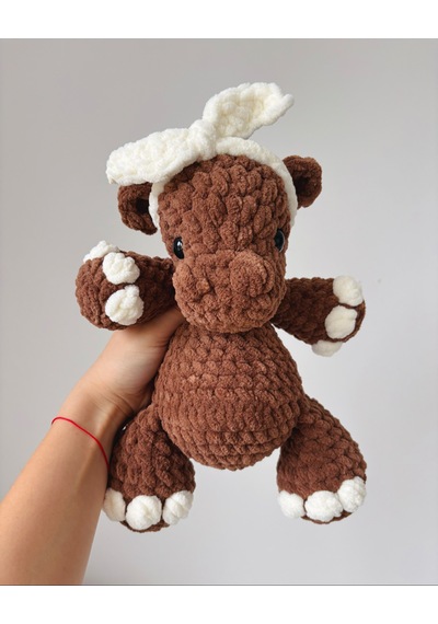 Pebble The Hippo Peluş Oyuncak Kahverengi