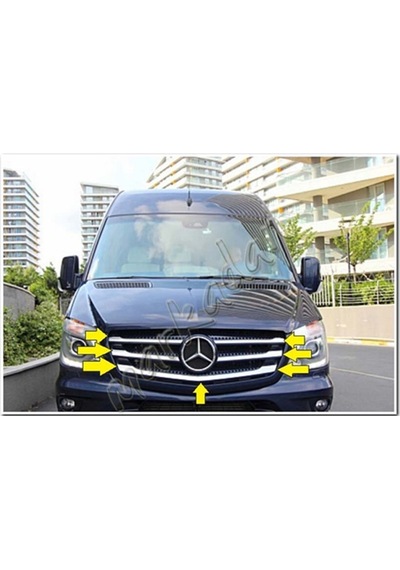 Markadan Mercedes Sprinter Krom Ön Panjur 2013-2018 5 Parça Pasla