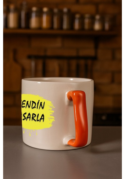 Kendin Tasarla Bardak - Kişiye Özel Bardak Satıya Sor Turuncu2