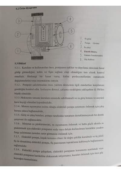 Welko Sirkülasyon Pompası 30-45.000 Kazan İçin Gpa 25-8-ıı Frekans Konvertörlü 8 Mss 4,9 M3/h