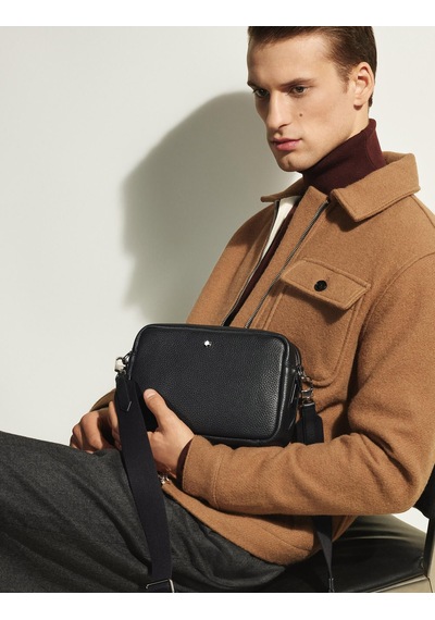 Mont Blanc Montblanc Grain Crossbody Omuz Çantası 220208 Siyah