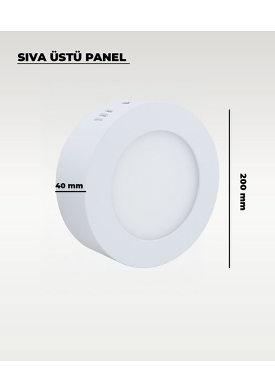 6w Sıva Üstü Yuvarlak Led Panel 3200k Sarı Işık Beyaz