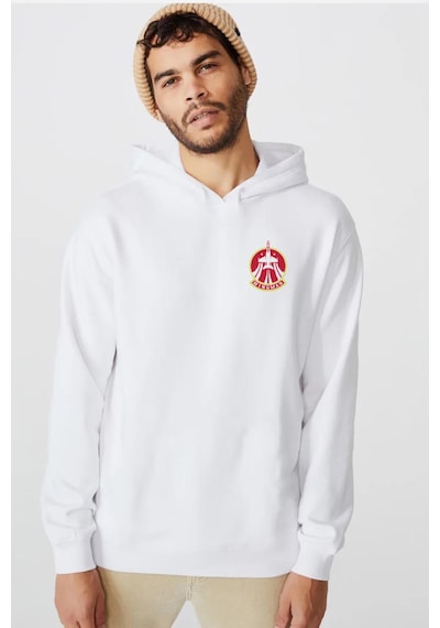 Top Gun Wingman Beyaz Erkek 3ip Kapşonlu Sweatshirt 001