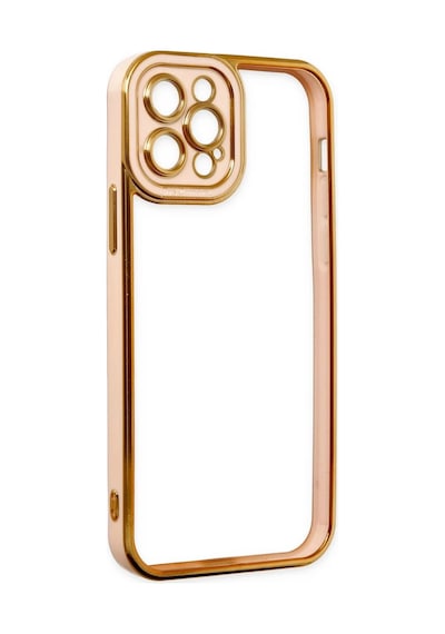 Vaveni İphone 12 Pro Max Kılıf Liva Lens Silikon - Rose Arz