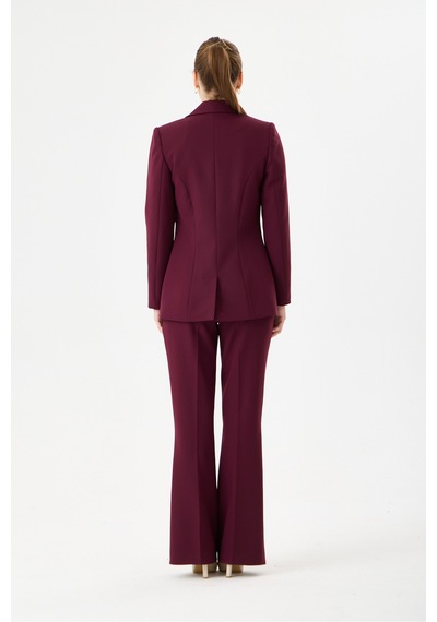 Velnara Moda Klasik Tek Düğme Ceket & İspanyol Paça Pantolon - Kadın Takım Elbise Koyu Mürdüm- Velnara Tasarımı Bordo Mürdüm - 918597742 Bordo Mürdüm Velnara Moda Klasik Tek Düğme Ceket & İspanyol Paça Pantolon - Kadın Takım Elbise Koyu Mürdüm- Velnara Tasarımı Bordo Mürdüm - 918597742 Bordo Mürdüm