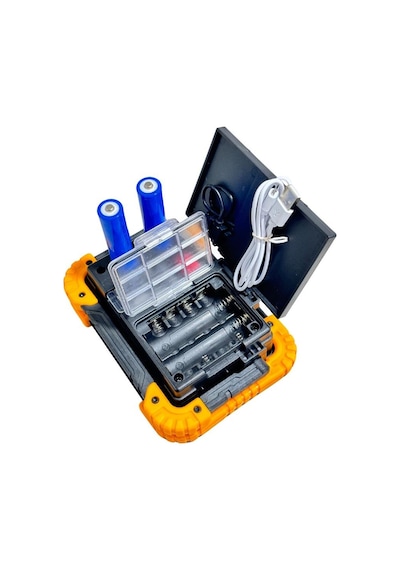 Lambada Solar 12v Cob Ledli El Projektörü Güneş Enerjili-şarjlı Usb Çıkışlı Su Geçirmez