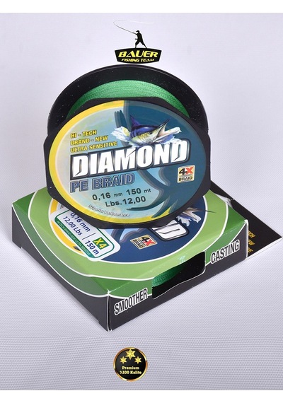 Bauer Dıamond Pe Braid 4x 150 Metre Ip Misina Süper Kaliteli