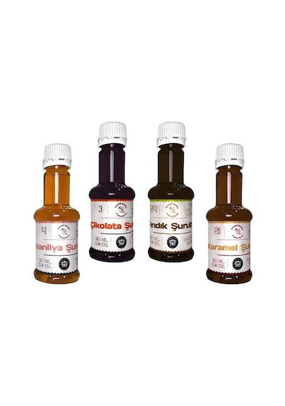 Oze Mini Şurup Seti Karamel + Çikolata + Vanilya + Fındık 4 x 50 ML