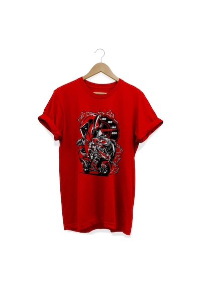 Ninja Baskılı Kırmızı T-shirt kırmızı