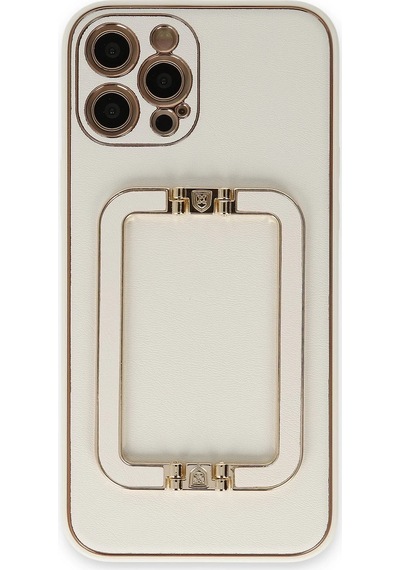Newface Apple iPhone Uyumlu 12 Pro Max Kılıf Coco Elit Kapak Glblseme - 43 - Beyaz