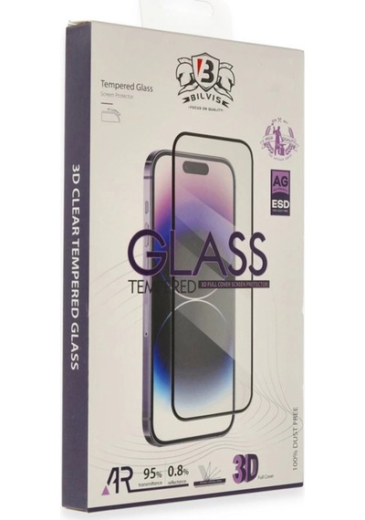 Apple iPhone 17 Pro Bilvis 3d Cam Ekran Koruyucu - Siyah