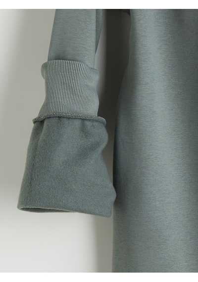 Lcwaıkıkı Classic Yeşil Standart Kalıp Bisiklet Yaka Baskılı Erkek Kalın Sweatshirt