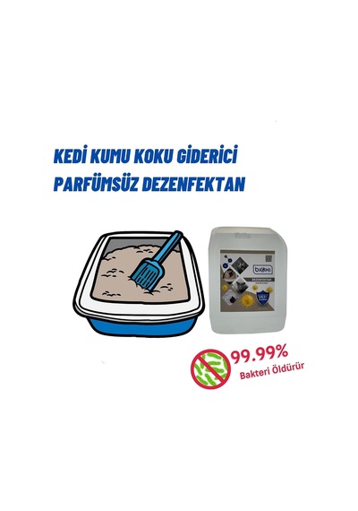 Kedi Kumu Koku Giderici Parfümsüz Dezenfektan 5 Lt