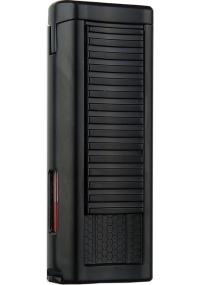 Quantoro Çift Torch Pürmüz Siyah Metal Puro Çakmağı - Trz1139
